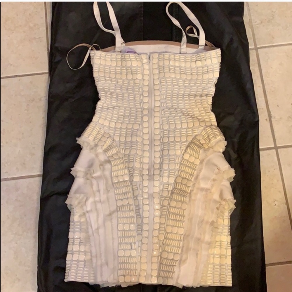 Herve Leger - Runway Off White Nude Dress - Picture 5 of 8